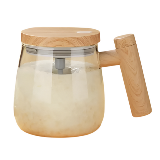 Tasse Café Verre avec Poignée Bois Naturel - BlxckFR