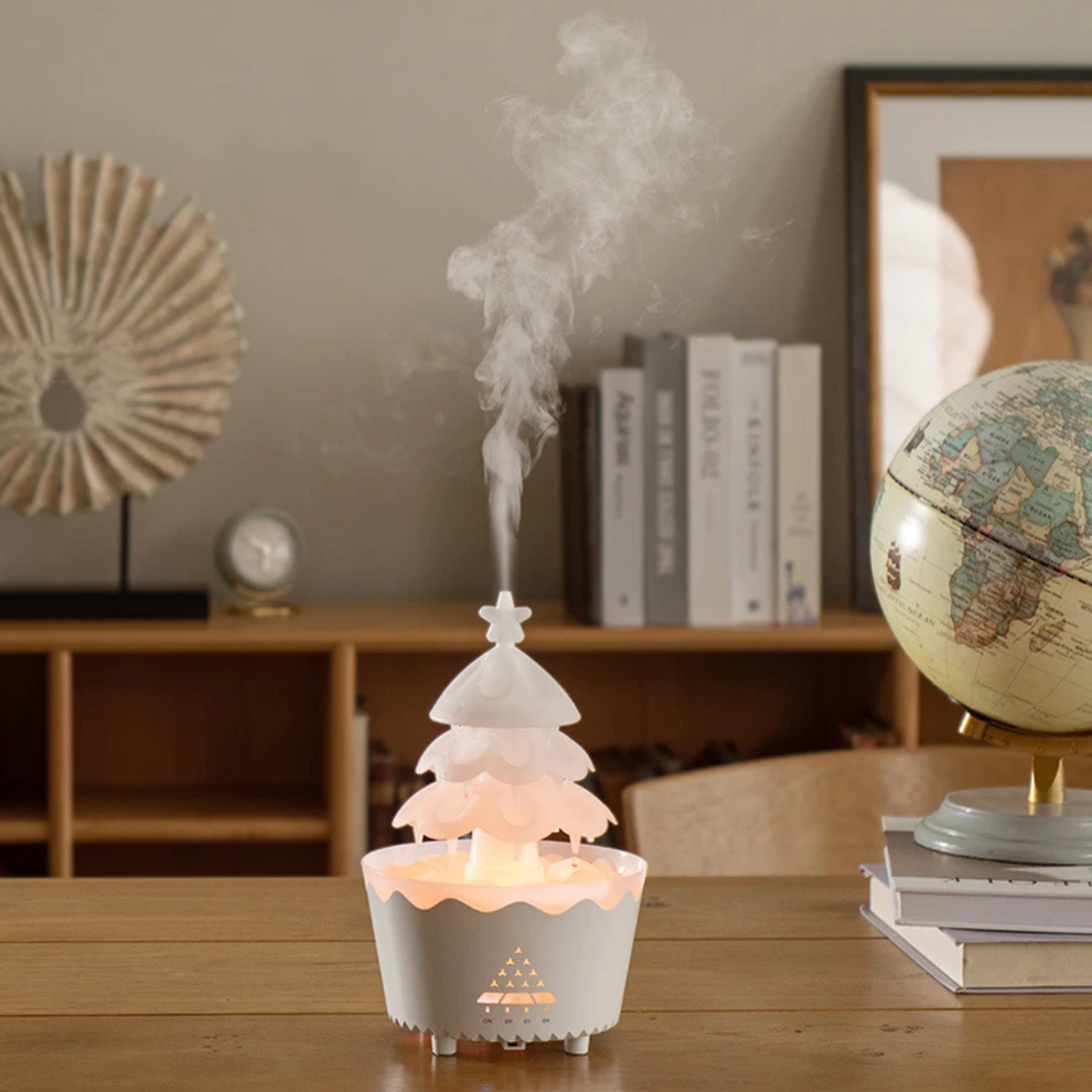 Diffuseur de parfum bois élégant avec lumière LED et télécommande