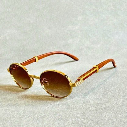 Lunettes de soleil rondes métal design classique