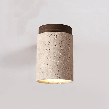 Lampe de Plafond en Pierre - Éclairage Élégant pour Escalier