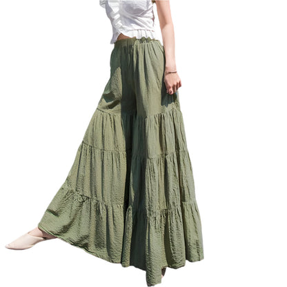 Pantalon Boho Élégant à Volants Femmes - BlxckFR