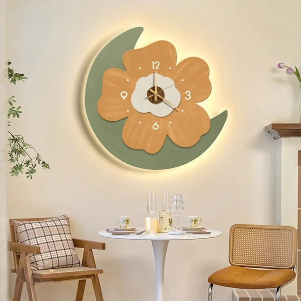 Décoration Murale Florale avec Lumière Douce