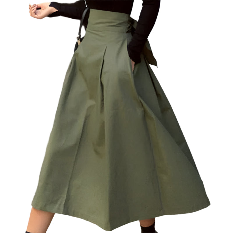 Jupe Femme Élégante Taille Haute avec Poches - BlxckFR