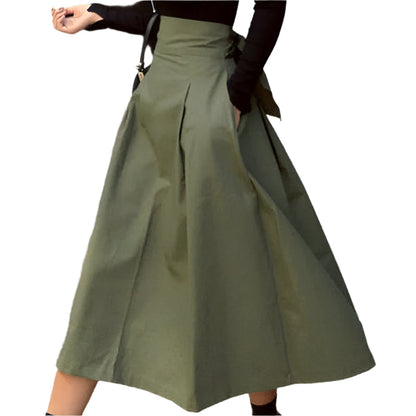 Jupe Femme Élégante Taille Haute avec Poches - BlxckFR