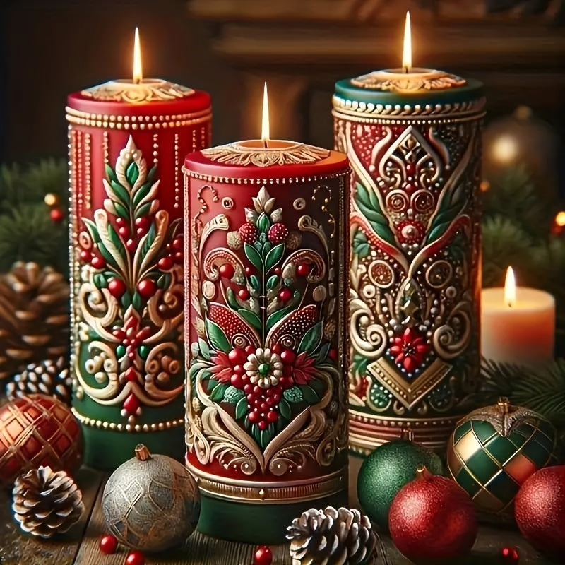 Bougie de décoration festive en bois - BlxckFR