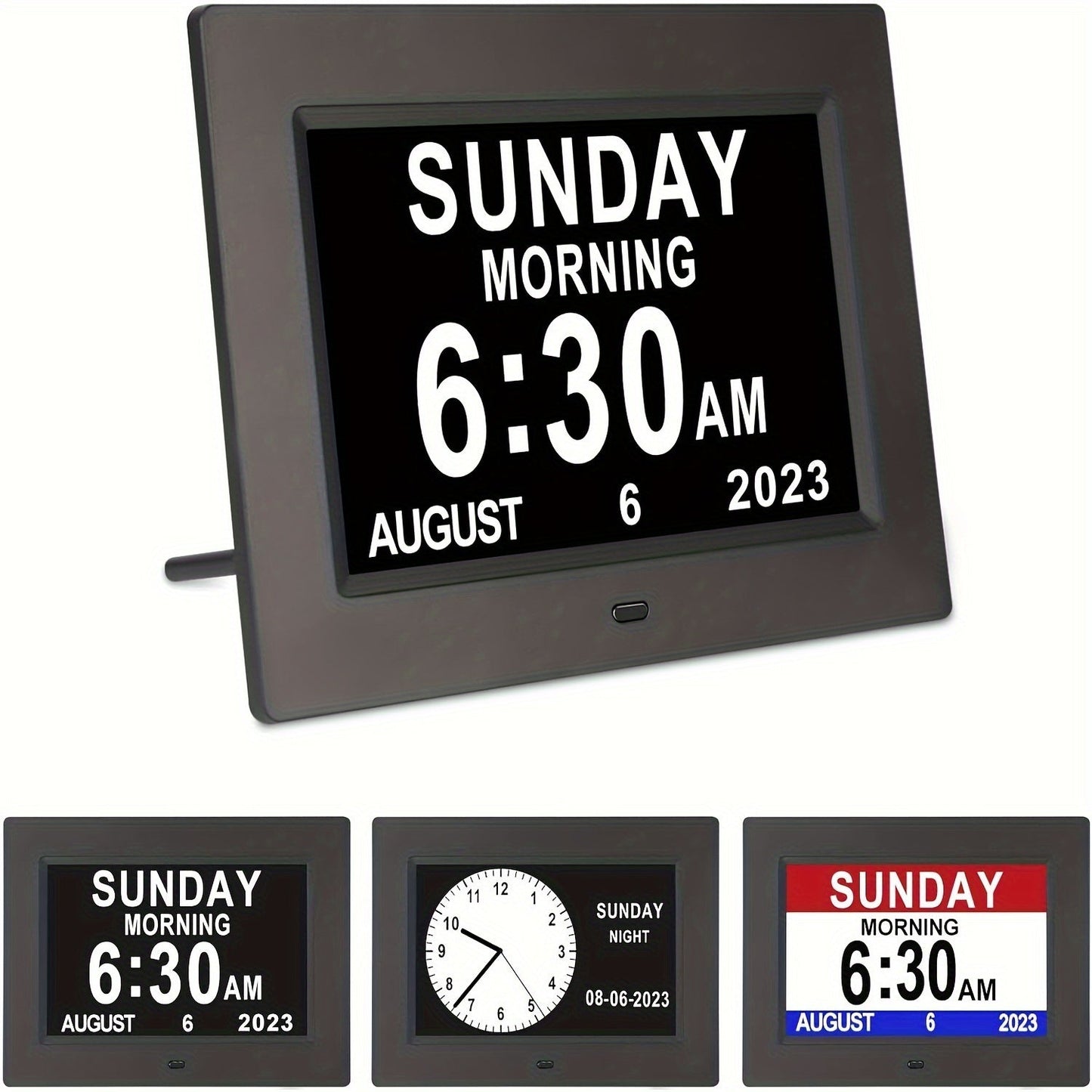 Cadre Affichage Horloge Murale Numérique avec Alarme
