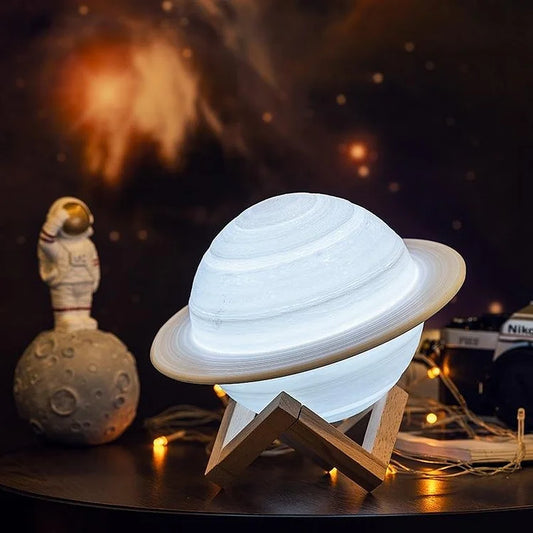 Lampe de nuit LED 3D Planète Saturne Portable - BlxckFR