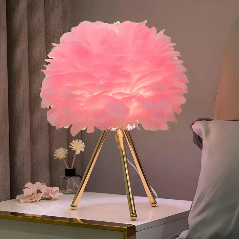 Lampe en Plumes Délicieuse et Élégante