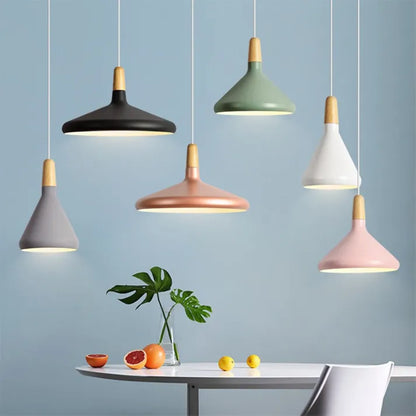Lampe Suspension Originale - Aluminium et Bois au Style Chic et Contemporain - Foivo
