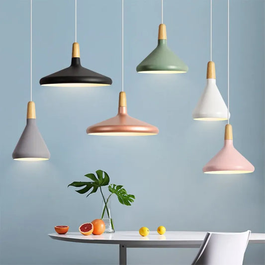 Lampe Suspension Originale - Aluminium et Bois au Style Chic et Contemporain - Foivo