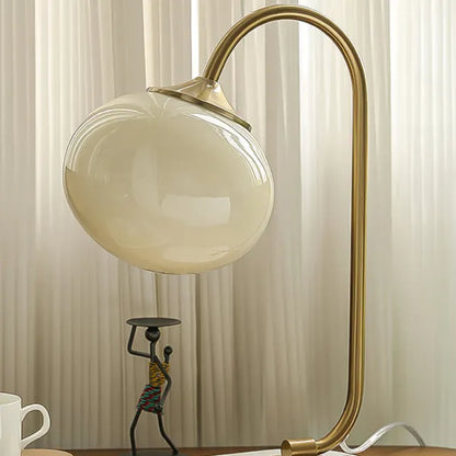 Lampe de Bureau Délicieuse - Style Élégant en Verre et Métal avec Lumière Chaude