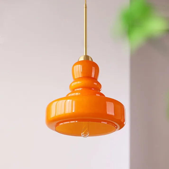 Lampe Suspendue Design Rétro en Verre - Élégante avec Accents Métal