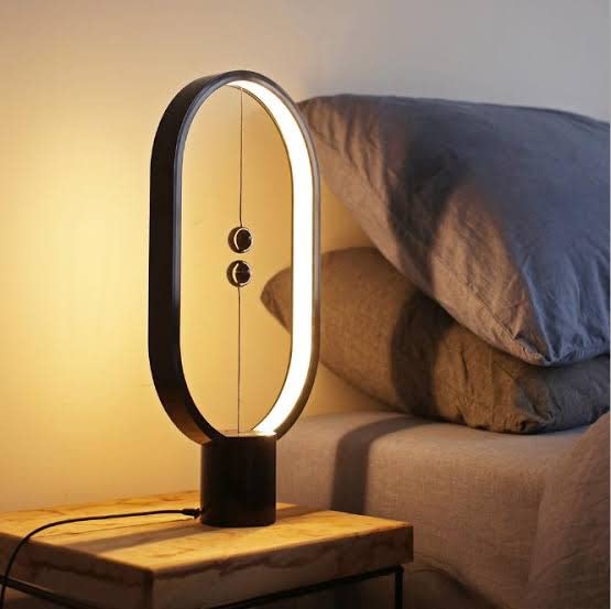 Lampe de Table en Bois avec Interrupteur Magnétique