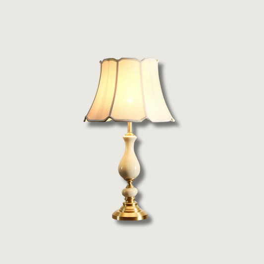 Lampe de Table Céramique Chic en Laiton - Foivo