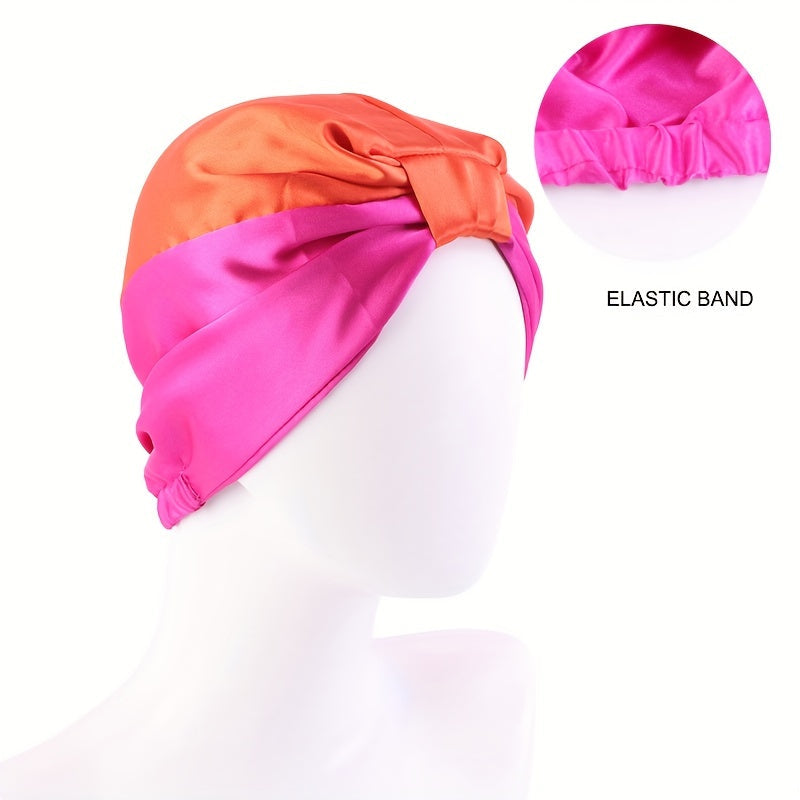 Bonnet satiné Chic avec Nœud Féminin