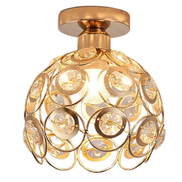 Lustre Luxe Or Suspendu pour Hall