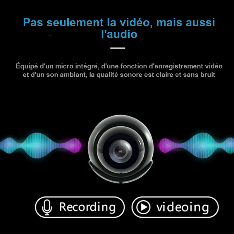 Caméra de surveillance WiFi Mini 1080p HD Vision nocturne