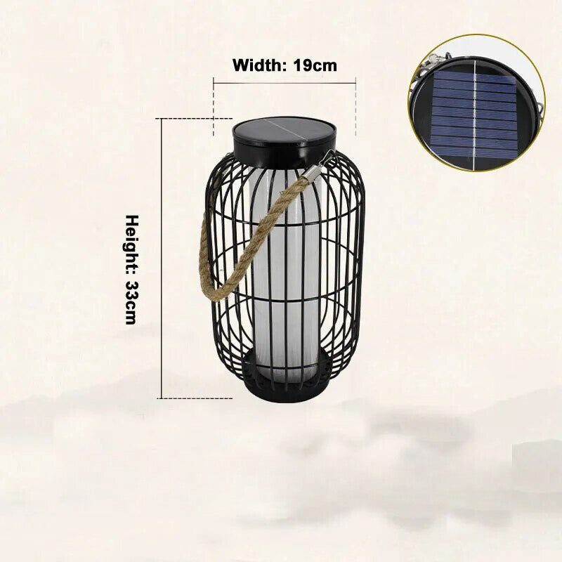 Lampe Solaire LED Extérieur Élégante Design Asiatique