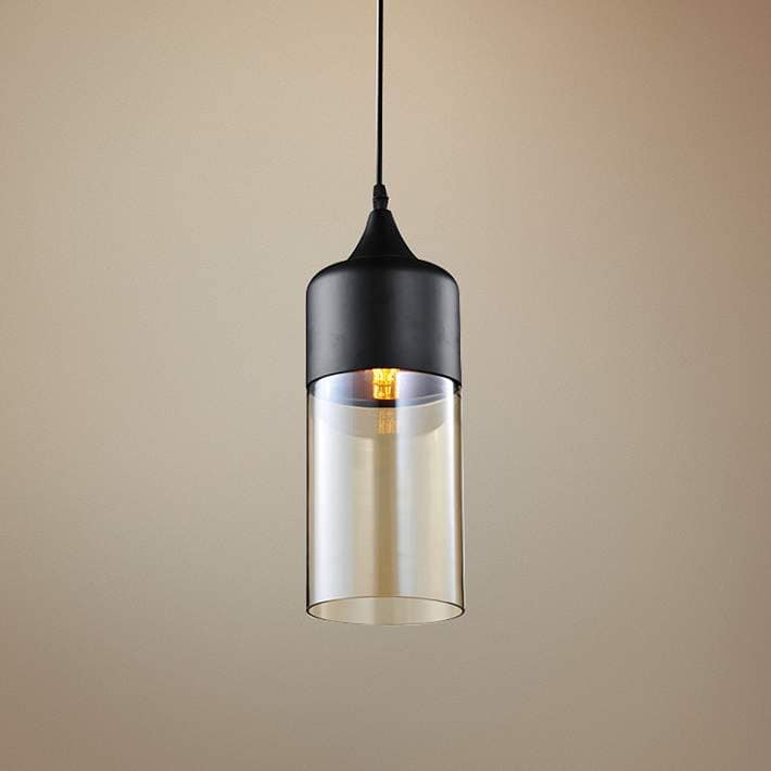 Lampe Industrielle Élégante en Métal et Verre