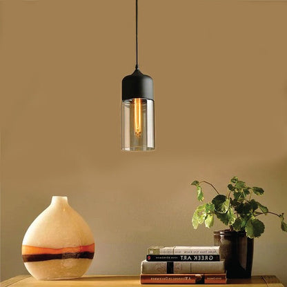 Lampe Industrielle Élégante en Métal et Verre