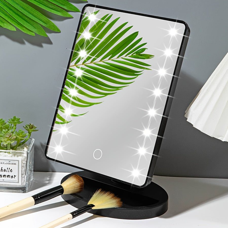 Miroir LED de Maquillage Réglable et Compact