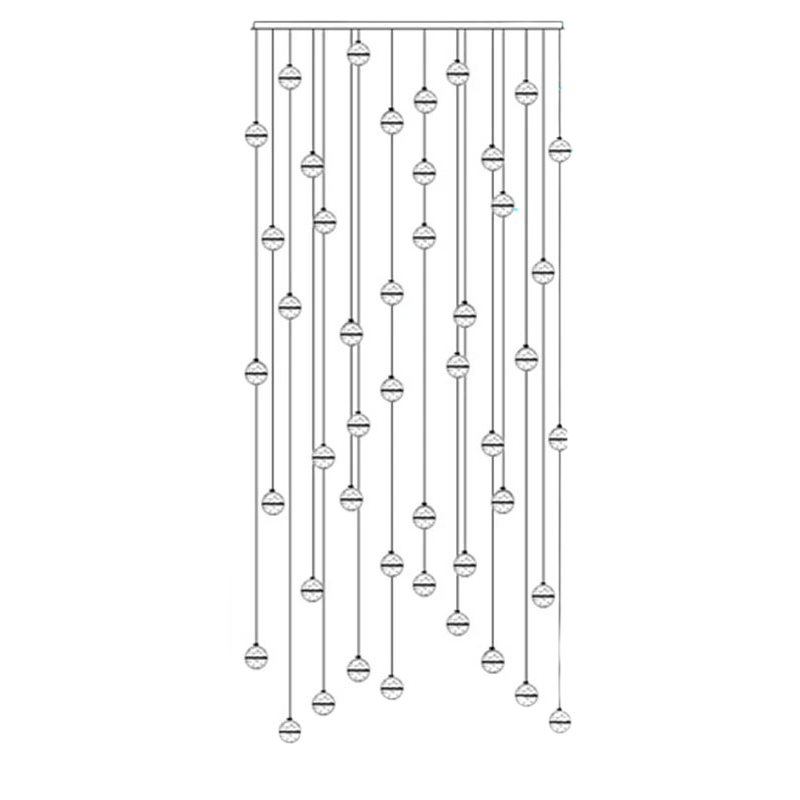 Luminaire Cristal Luxe Réglable