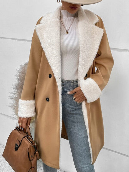 Manteau Femme Élégant en Laine Douce