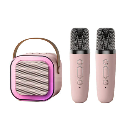 Kit Karaoké Portable avec 2 Micros Sans Fil