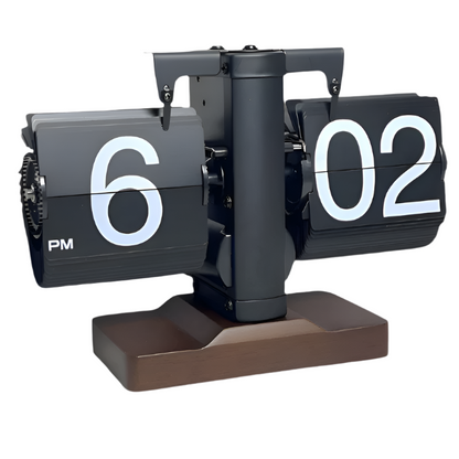 Horloge Flip Élégante - Design Rétro avec Précision Moderne
