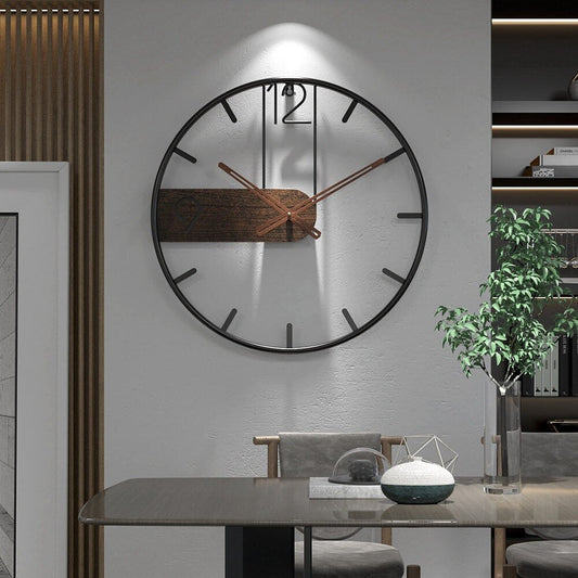 Horloge Murale Métal et Bois | Design Chic et Élégant - Foivo