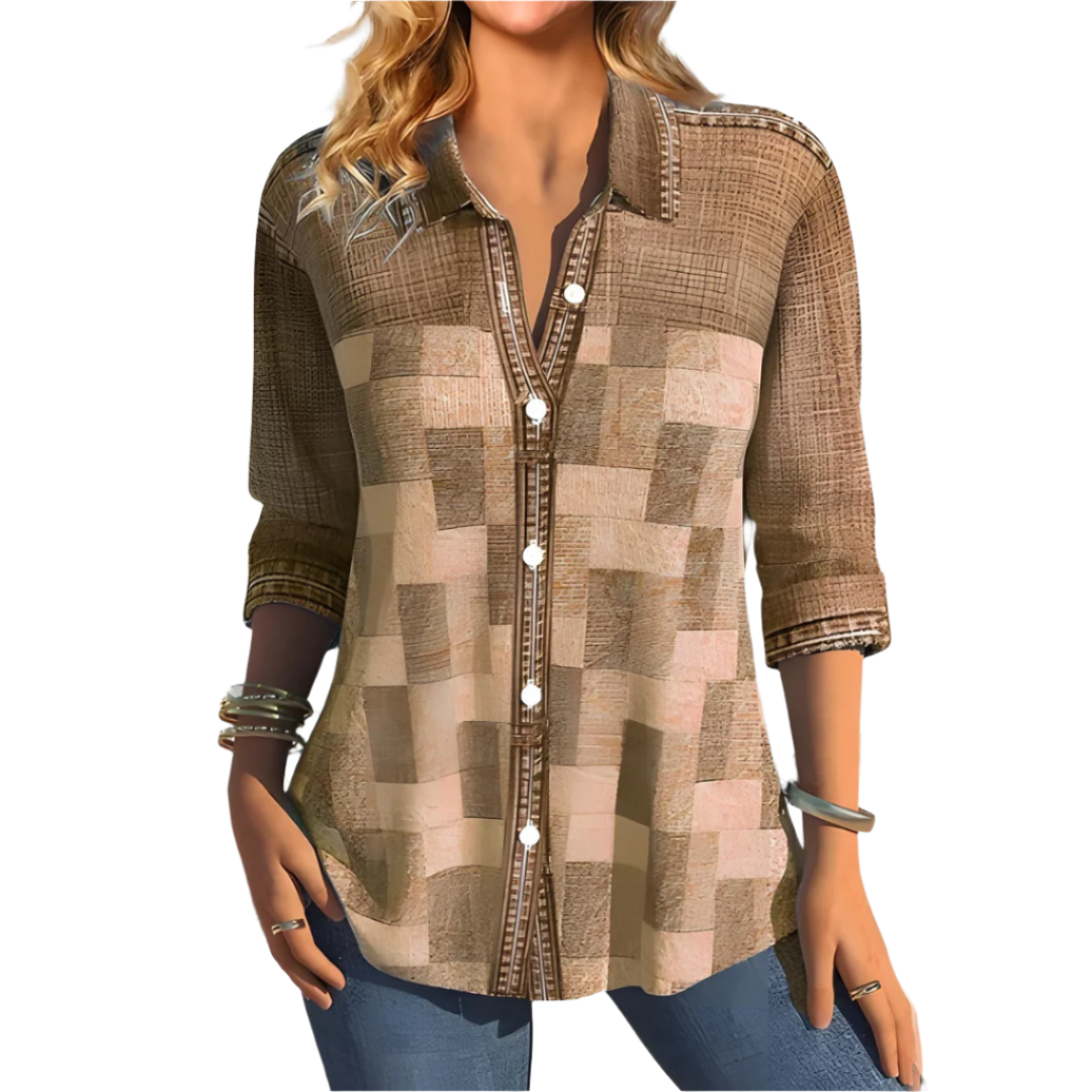 Chemise à carreaux détendue Féminine - BlxckFR