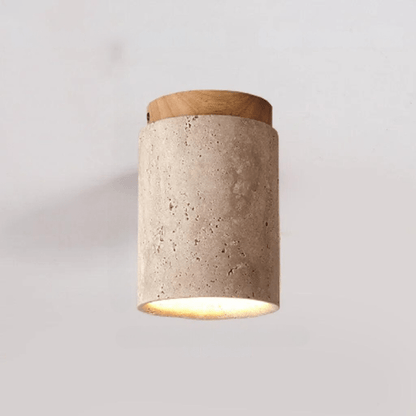 Lampe de Plafond en Pierre - Éclairage Élégant pour Escalier