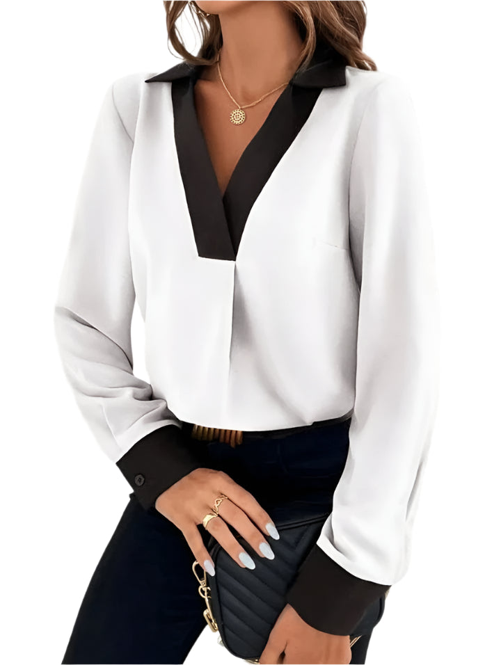Blouse Féminine Décolleté Profond Élégante