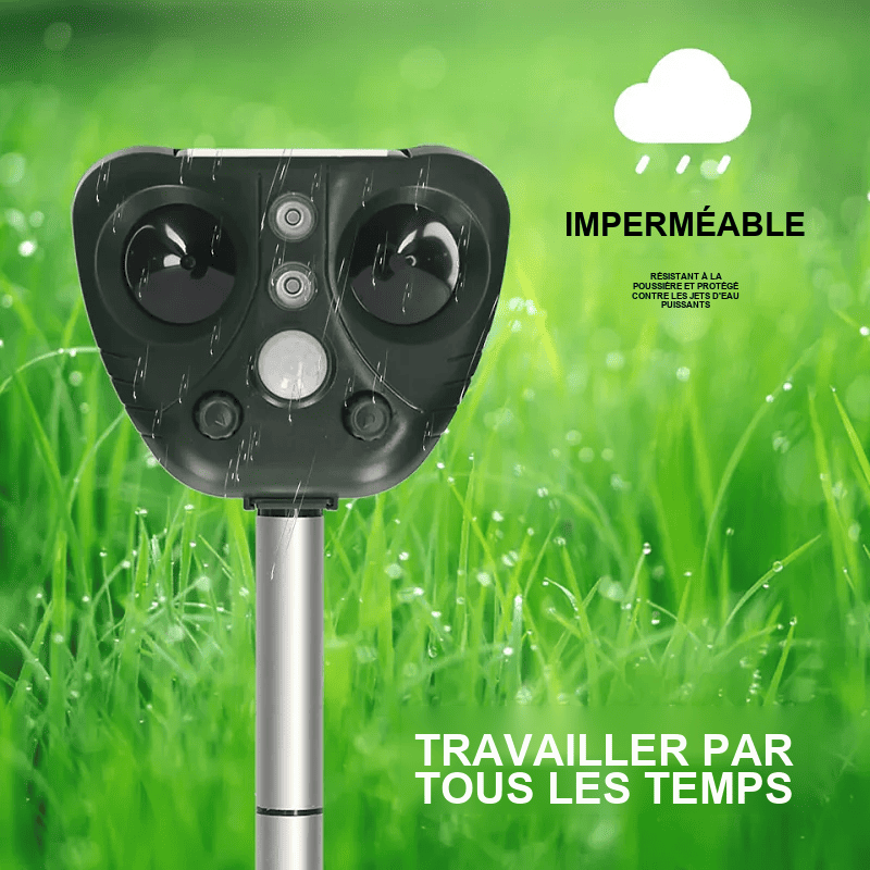 Répulsif Ultrasonique Solaire Jardin Protection Durable