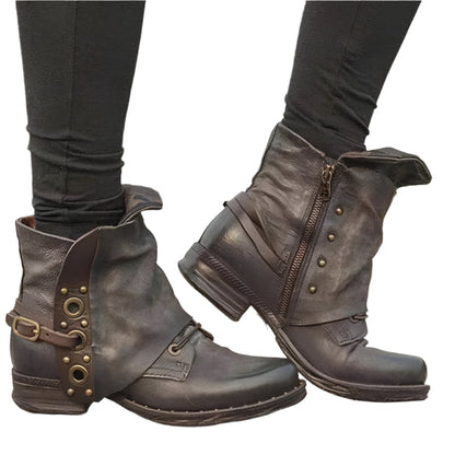 Bottes Femmes Cuir Synthétique Chaussures Hiver - BlxckFR