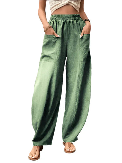 Pantalon Décontracté pour Femme à Jambe Élégante
