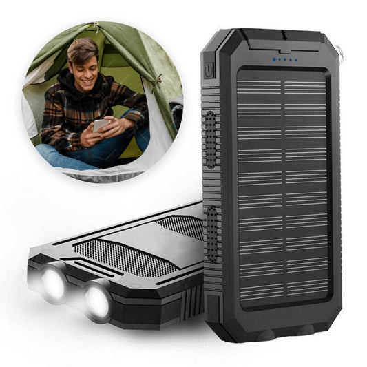Batterie Solaire Puissante 20000mAh avec LED et Étanchéité - Foivo