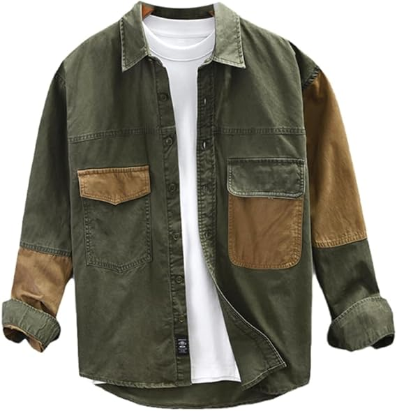 Chemise Homme Régulière Multipoche Contraste