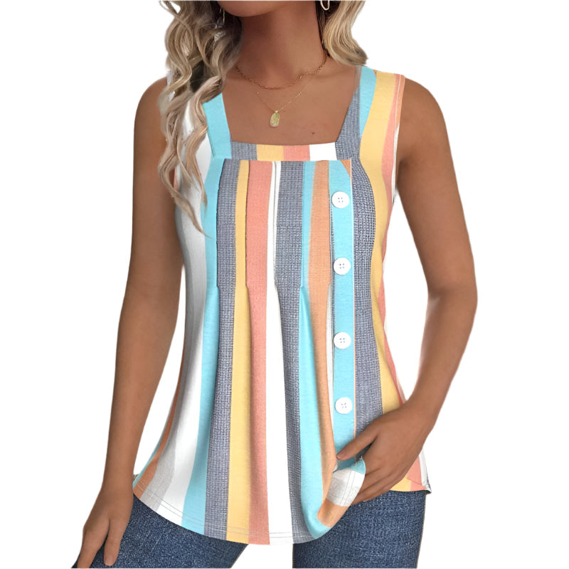 Blouse Été Rayures Pastel Douces - BlxckFR