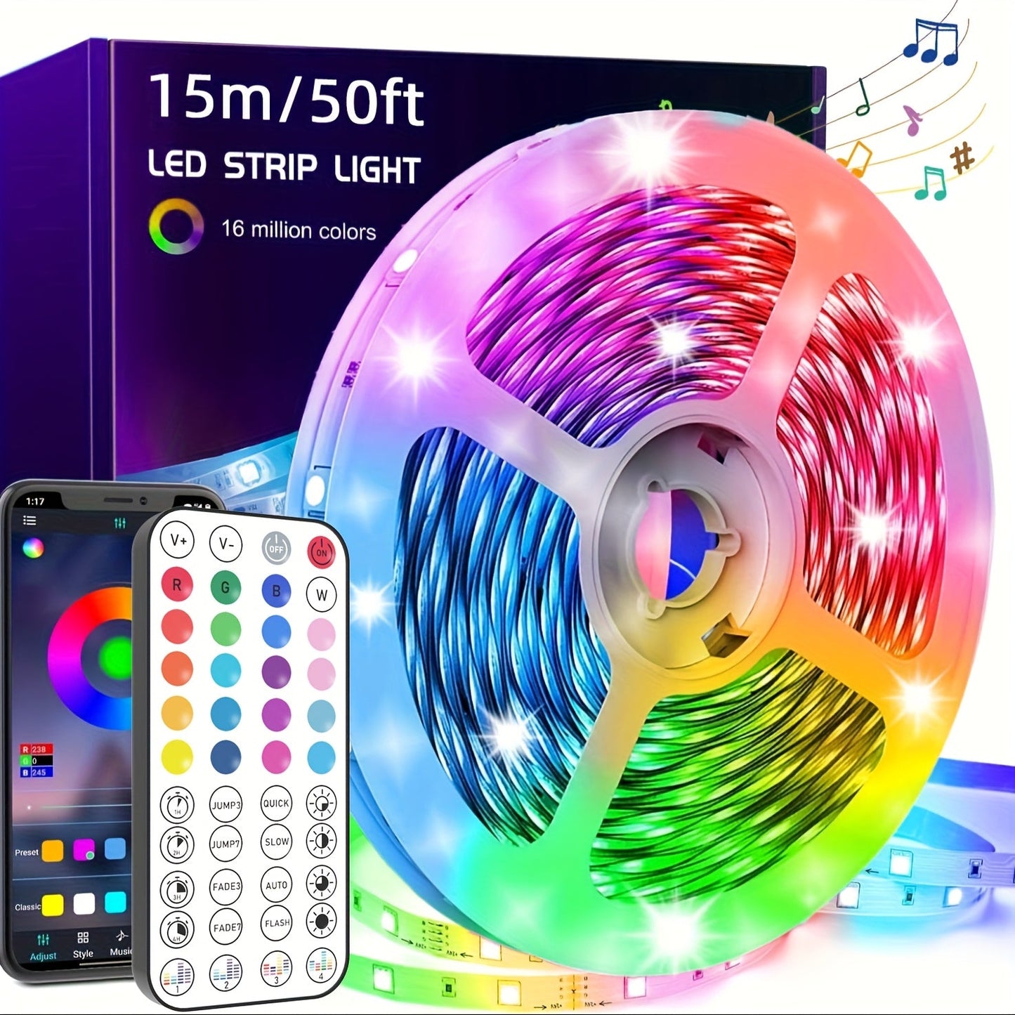 Lampe LED Musicale à Changement de Couleur