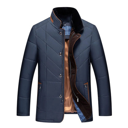 Veste en cuir homme col montant élégant