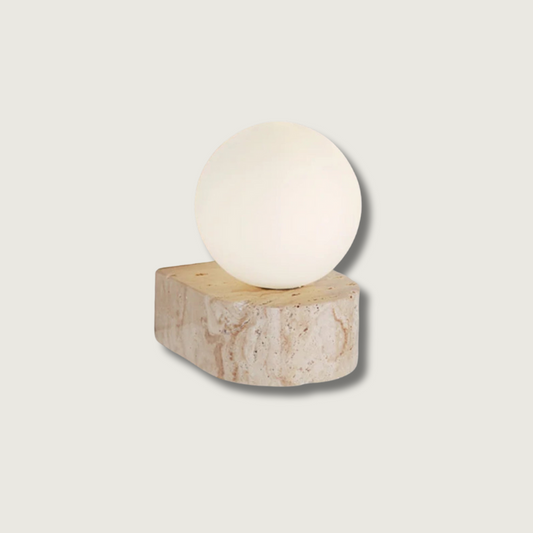 Lampe Murale en Verre et Pierre | Éclairage Chic et Résistant - Foivo