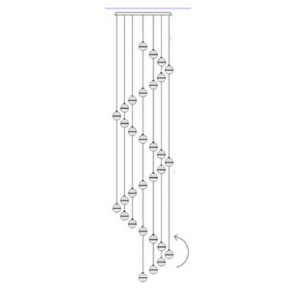 Luminaire Cristal Luxe Réglable