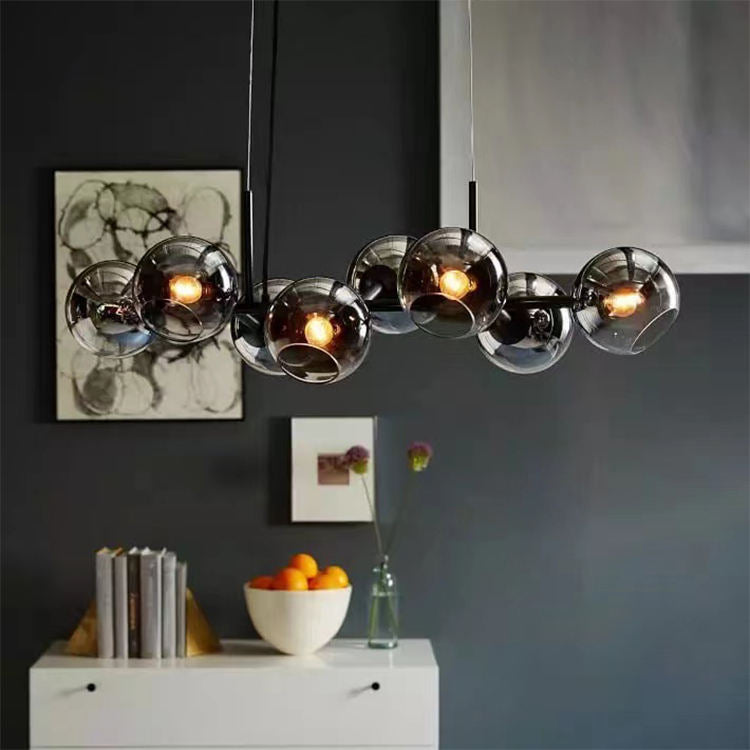Lustre Design Scandinave en Verre et Métal - Foivo
