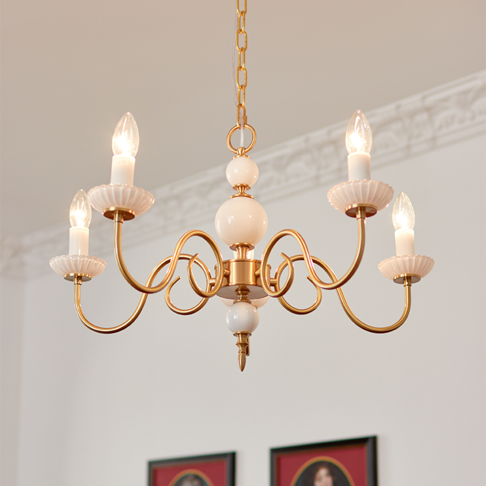 Lustre en Verre et Métal - Décoration Intérieure Chic et Rétro