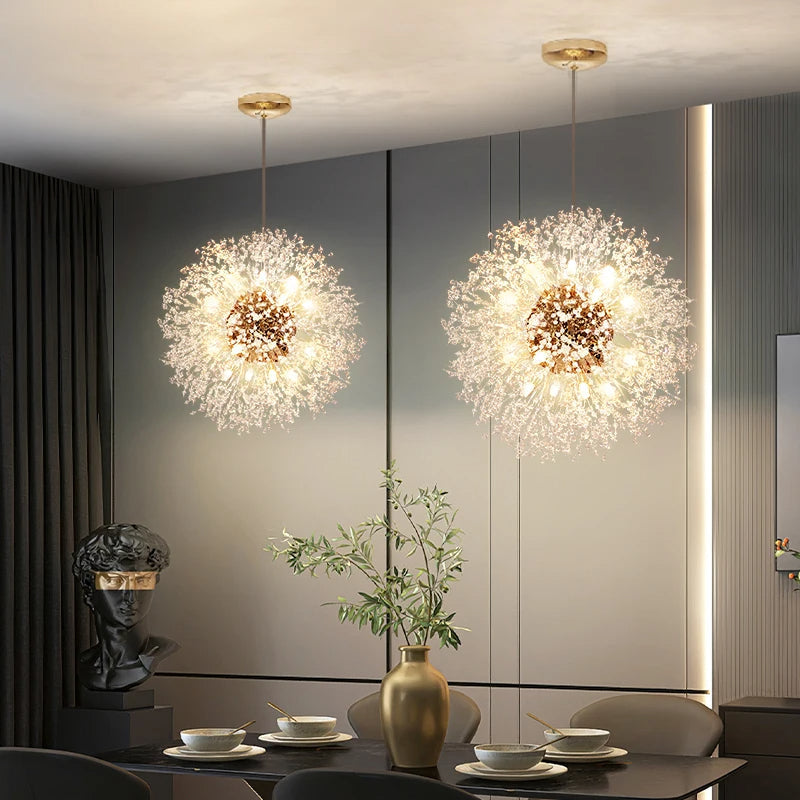 Lustre LED Cristal Élégant - Métal Chrome Brillant