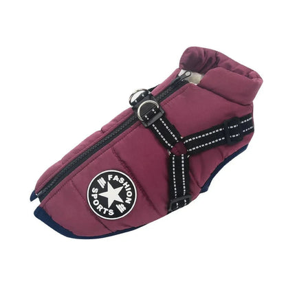 Veste douillette pour chien avec harnais intégré pour Retrievers