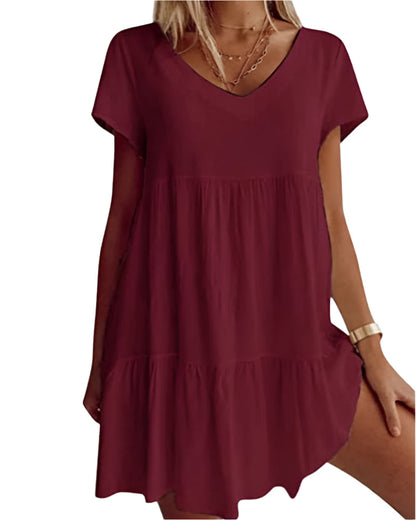 Robe Été Courte à Fleurons