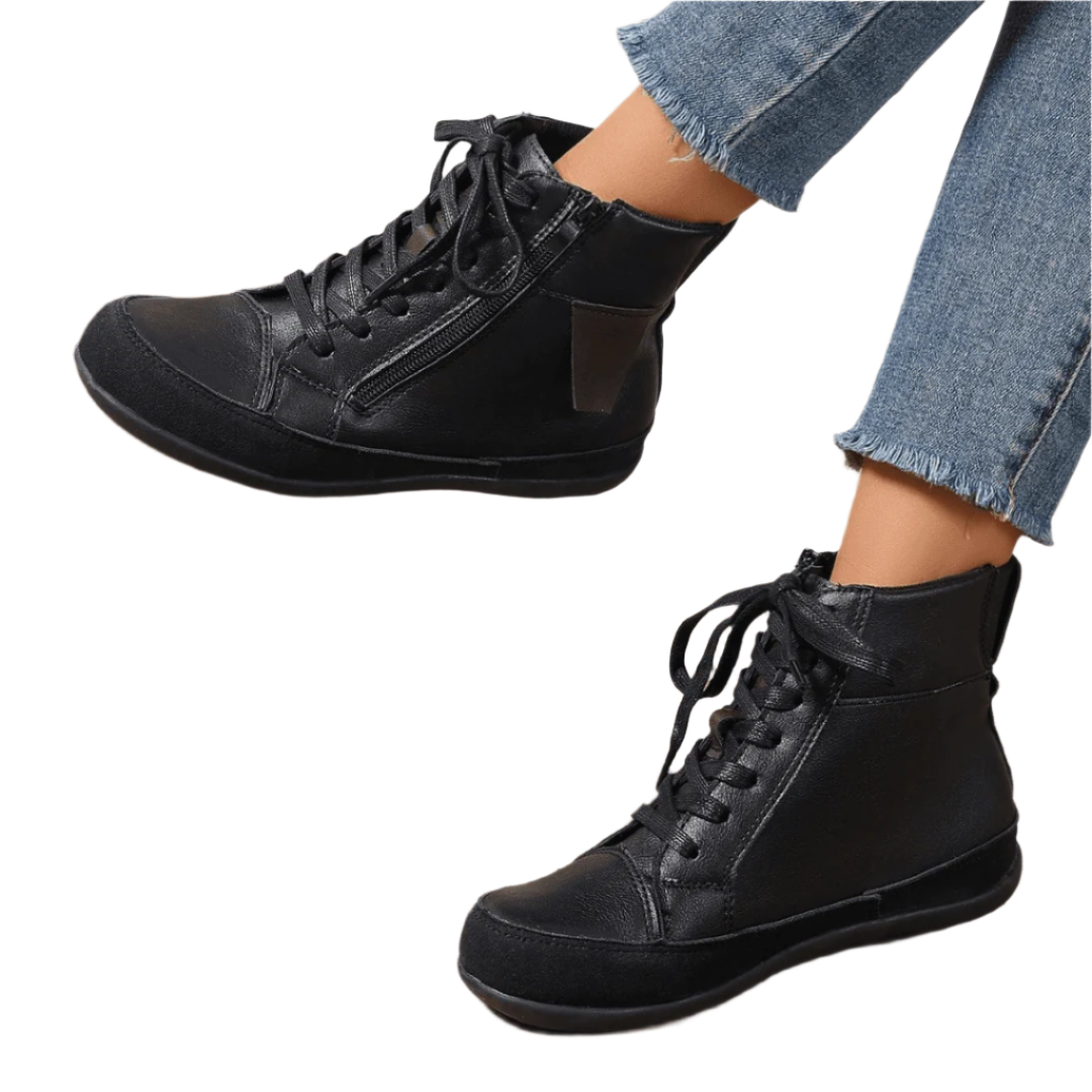Bottes Femmes Élégantes Mi-Mollet avec Fermeture Côté