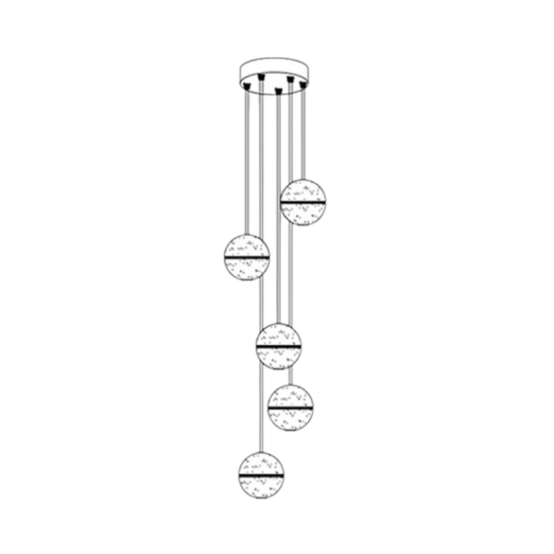 Luminaire Cristal Luxe Réglable